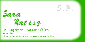 sara matisz business card